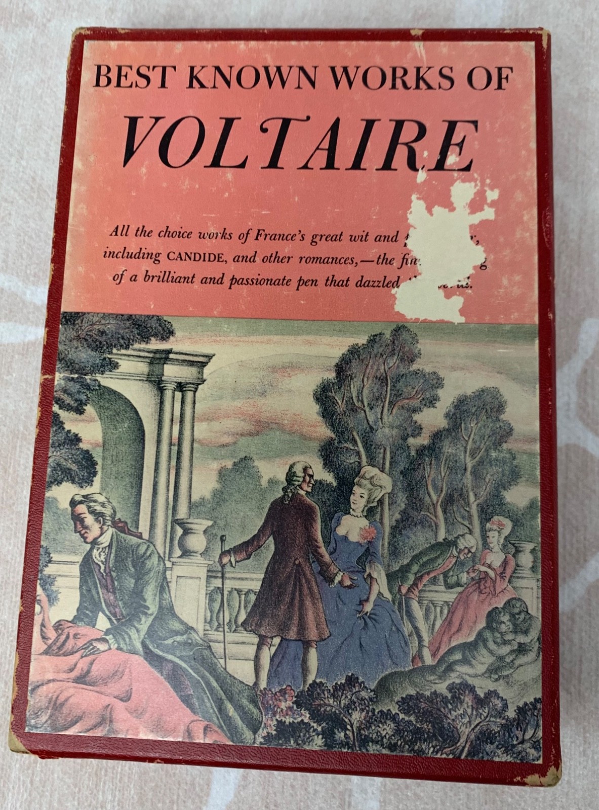 BEST KNOWN WORKS OF VOLTAIRE Vintage Hardcover W/ Slipcase Gilt Edges 1940s