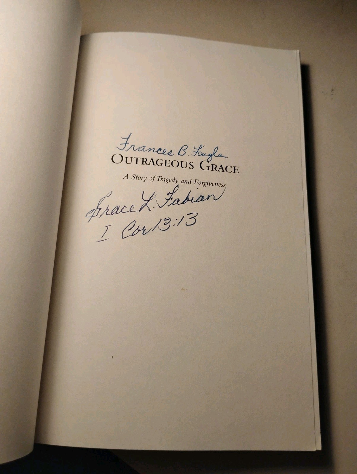 Grace Fabian SIGNED Outrageous Grace Missionary Memoir PNG Wycliffe Translators