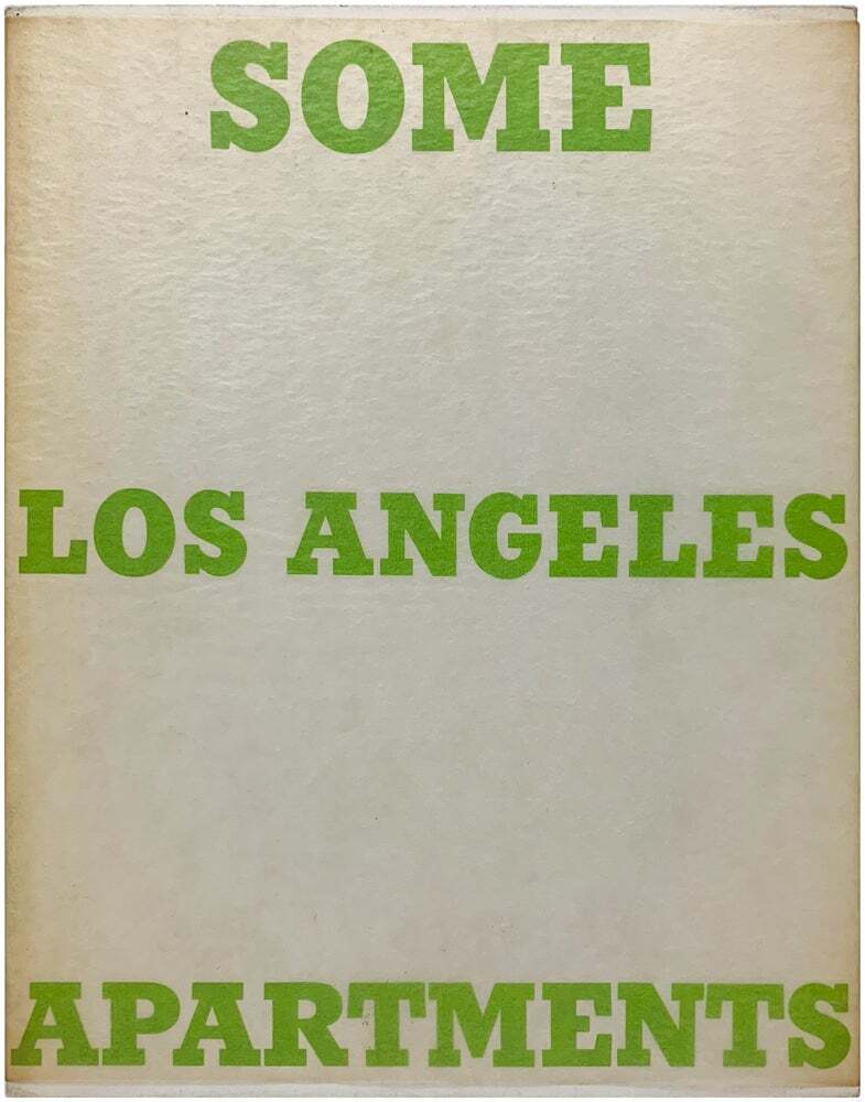 Ed RUSCHA, Edward / Some Los Angeles Apartments With Signed Letter 1st ed 1965