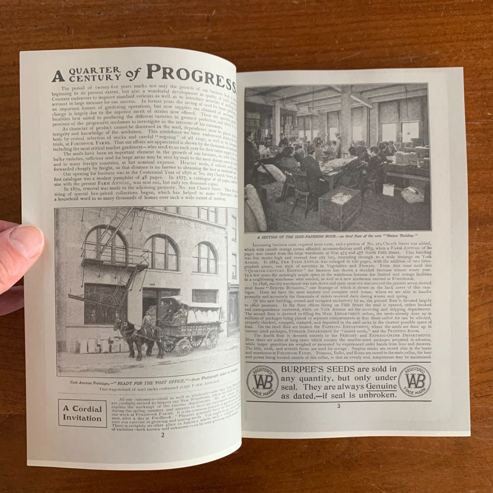 1901 Burpee’s Farm Annual, Quarter-Century Edition / Facsimile