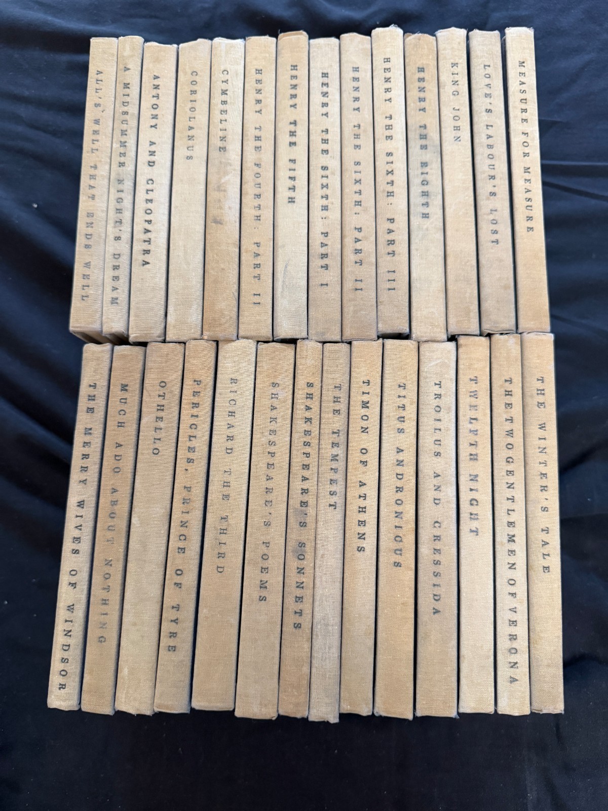 Yale Shakespeare Partial Set 28 Volumes Vintage Linen Hardcover Books