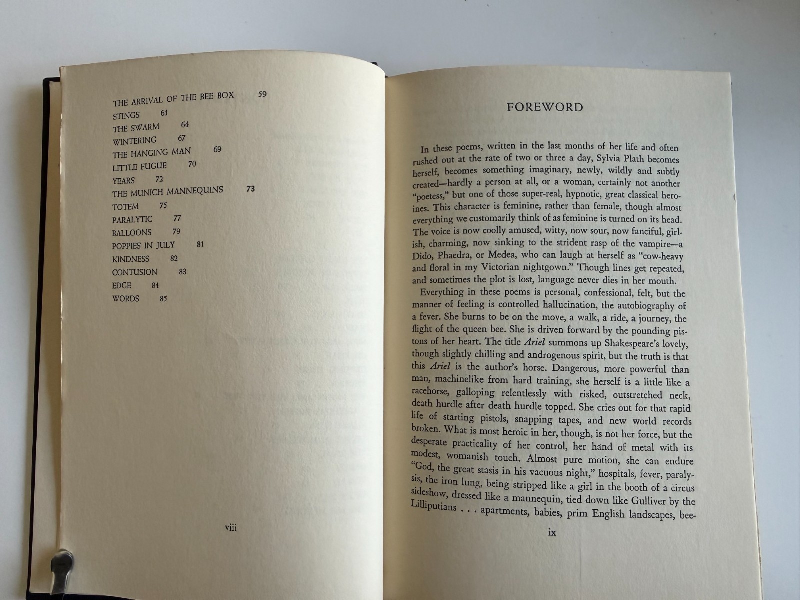 Ariel, by Sylvia Plath – 1966 – First Ed, 6th Printing Vintage Hardcover Book DJ