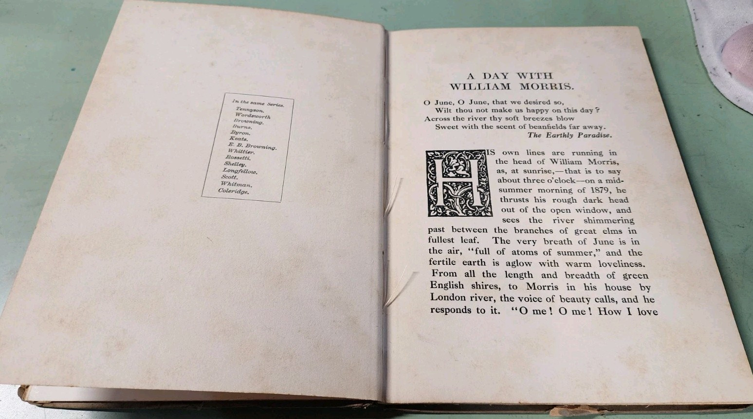 A Day with William Morris Days with the Poets MC Gillington Rare Book