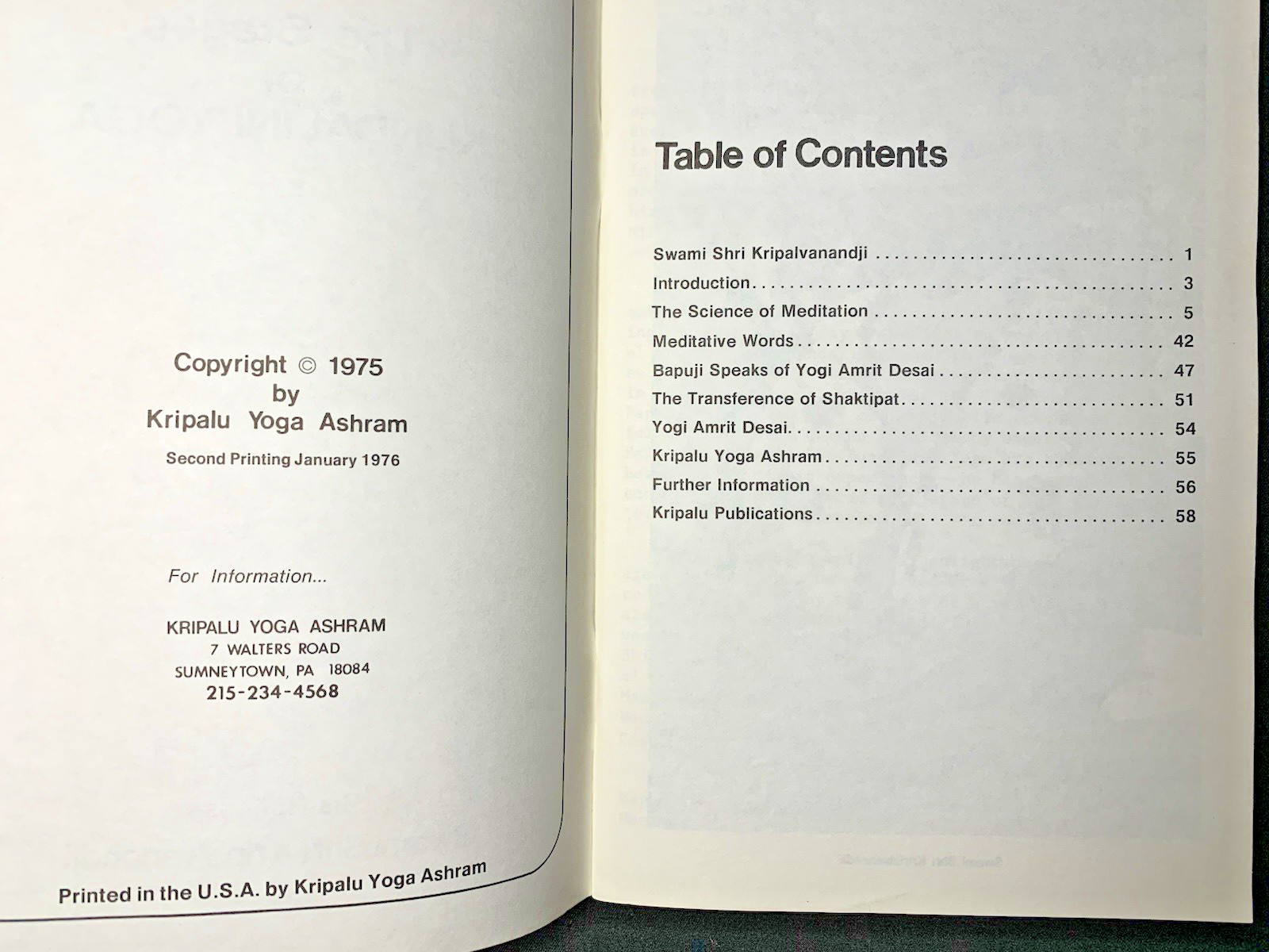 Stages Of Kundalini Yoga Swami Kripalvanandji 1976 Kripalu Ashram Booklet 2nd