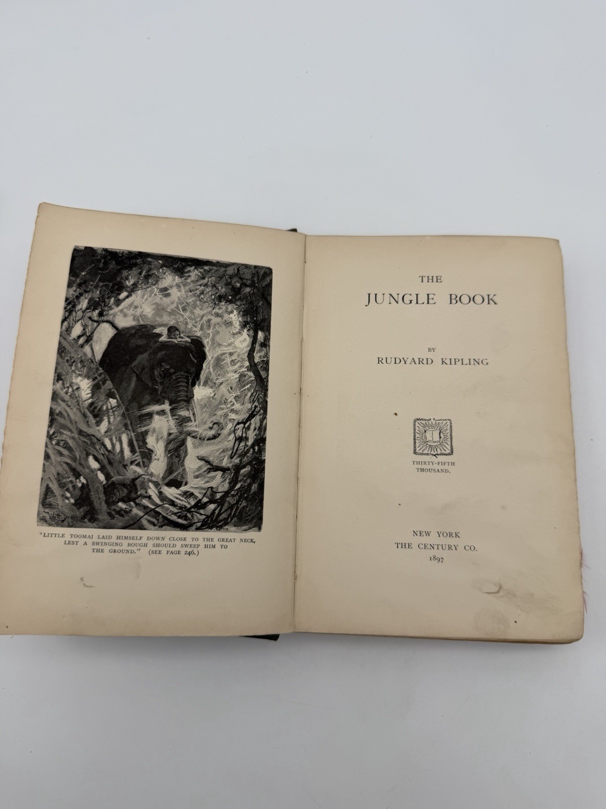 1897 The Jungle Book Rudyard Kipling Century Co 35th Thousand Illustrated