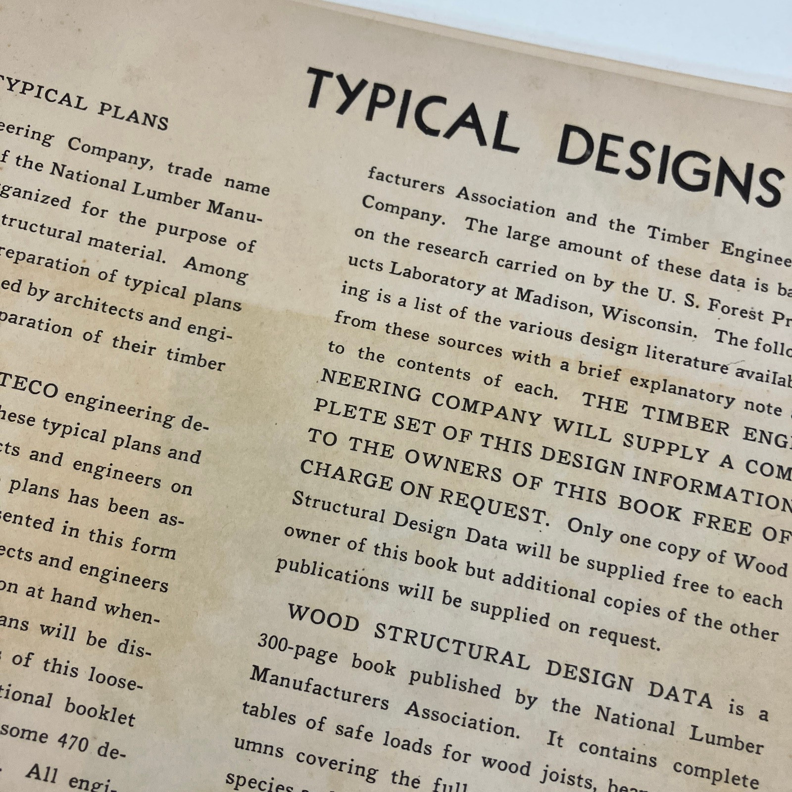 Typical Designs of Timber Structures Reference Spiral Bound TECD Book No 2117