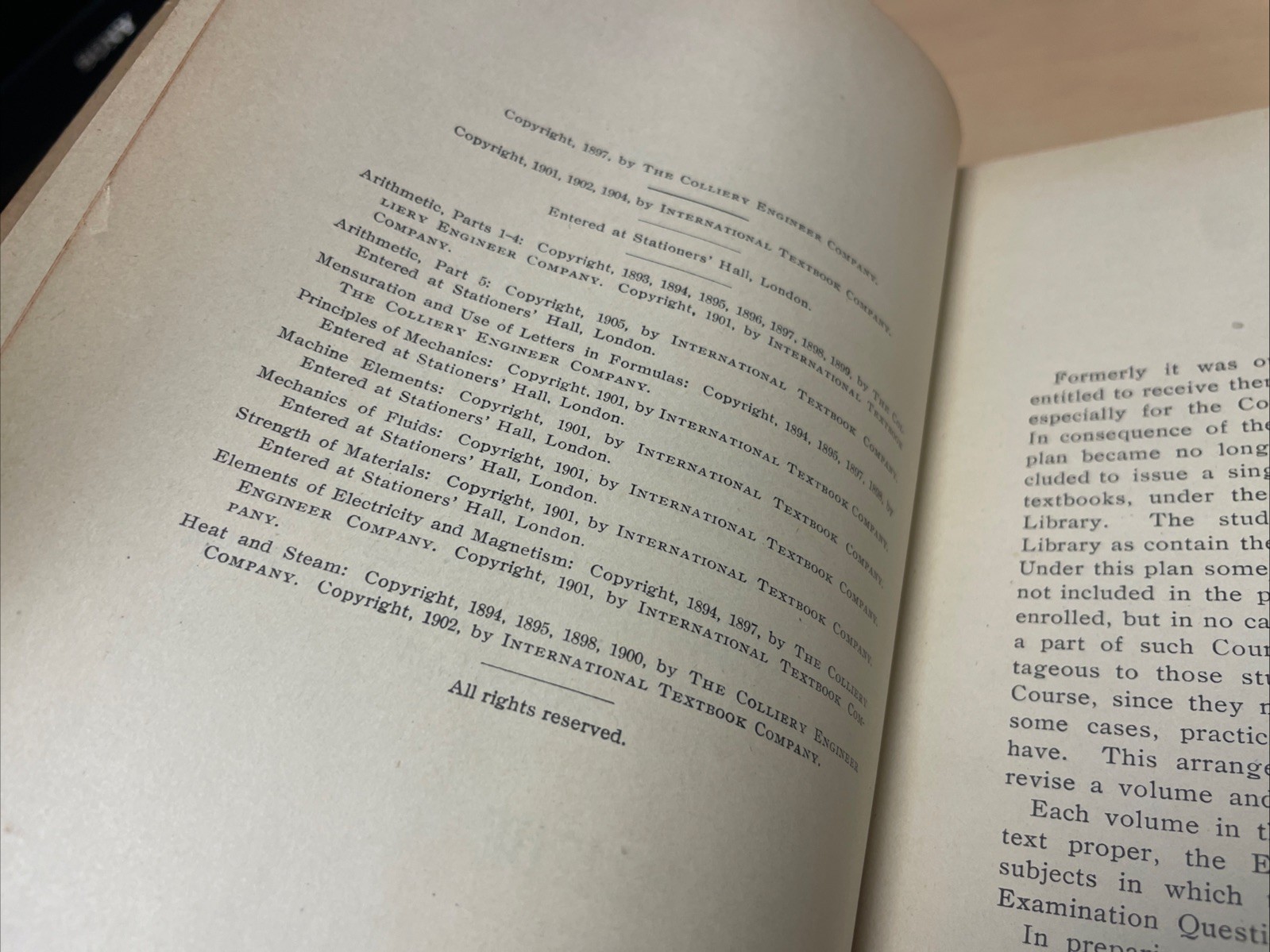 ORIGINAL ANTIQUE ICS Reference Library Books mathematics and railways etc.