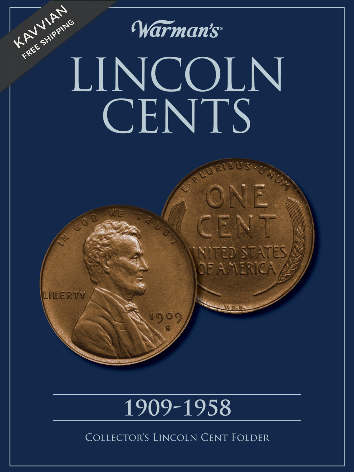 Lincoln Cents 1909-1958 Collector’s Folder (Warman’s Collector Coin Navy