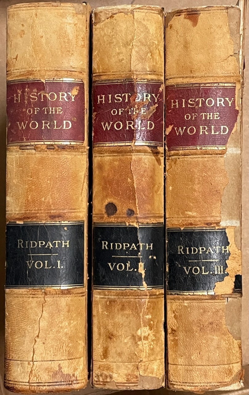 Cyclopedia of Universal History / John Clark Ridpath / 3 vols. leather 1885