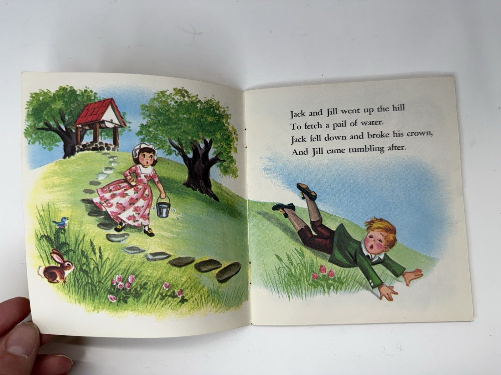 Vintage 1961 Mother Goose Nursery Rhymes Tell a Tales Book Country Kitchen