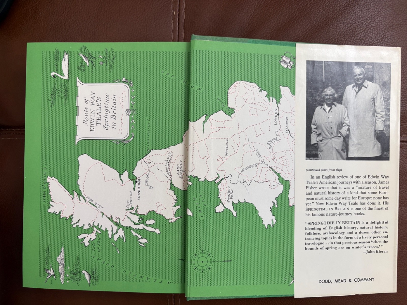 Springtime in Britain Edwin Way Teale 1st Edition SIGNED 1970 Hardcover w/Jacket