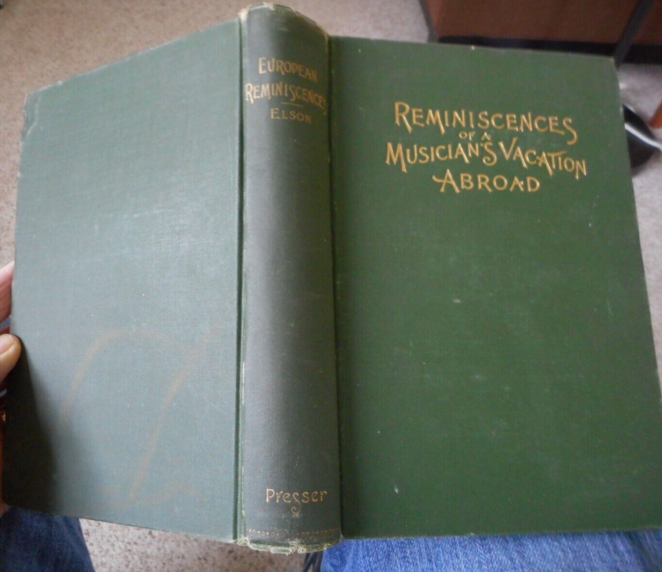 European Reminiscences Musical and Otherwise L.C. Elson Travel 1896 first ed.