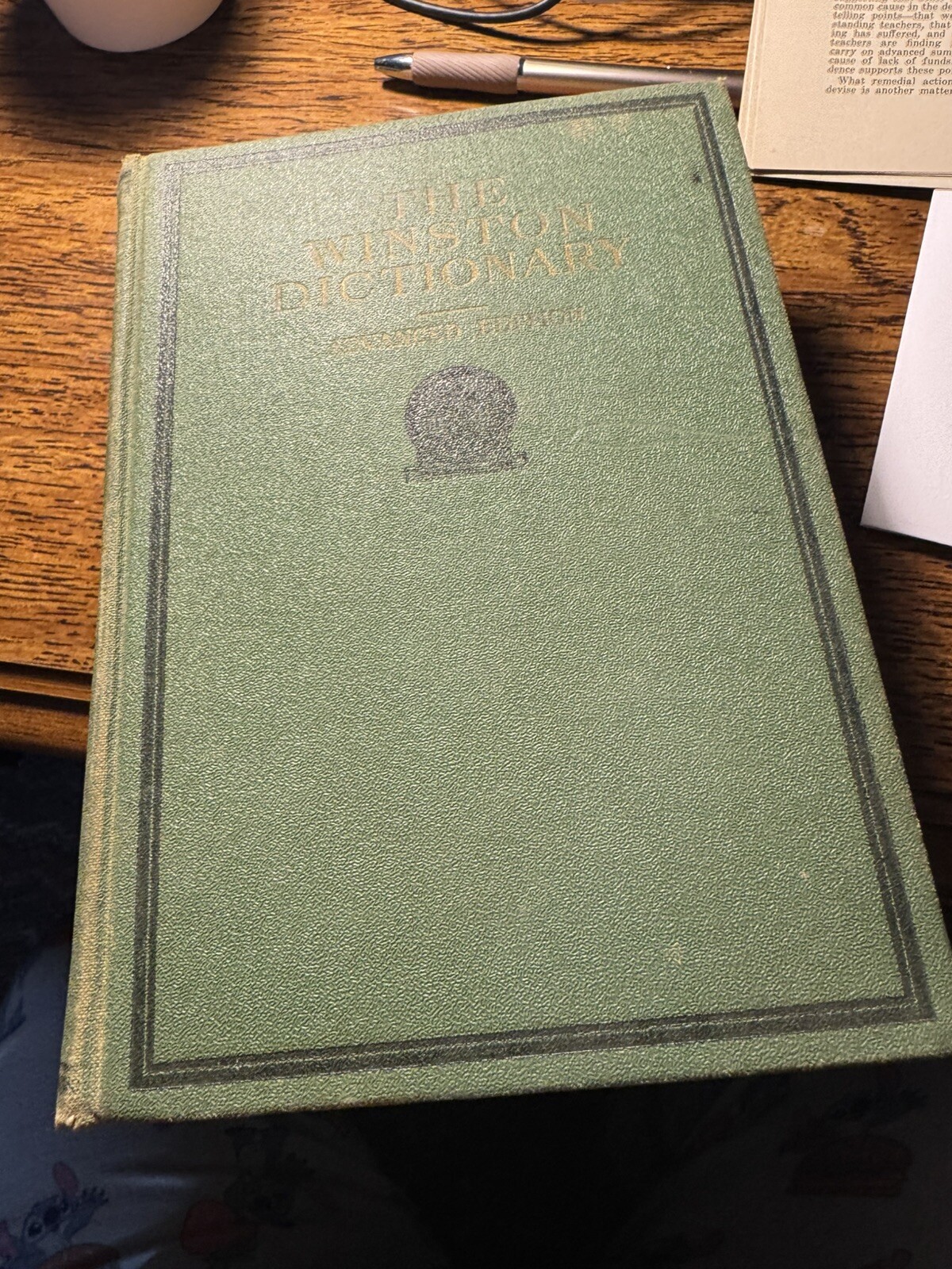 The Winston Simplified Dictionary. Advanced Edition 1941 Illustrated Vintage