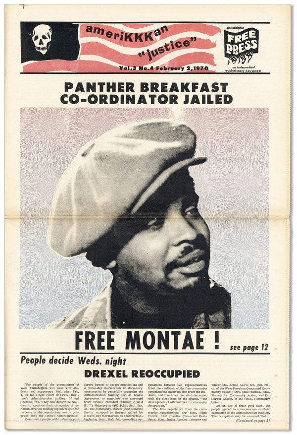 PHILADELPHIA FREE PRESS V.3,N.4 (FEB.1970)-BLACK PANTHERS, UNDERGROUND NEWSPAPER