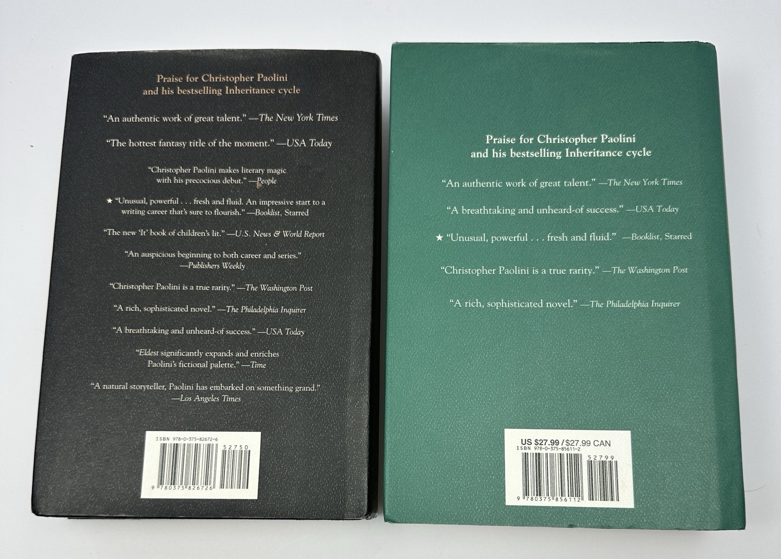 Inheritance (2011) & Brisinger (2008) Christopher Paolini- 1st Edition/1st Print