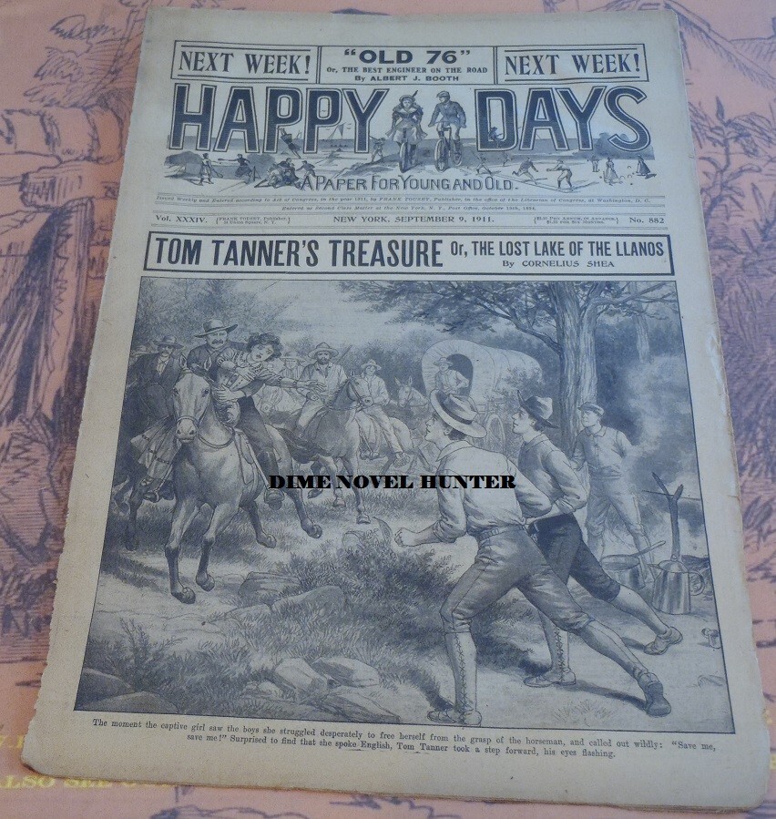 OLD KING BRADY & BASEBALL STORY FRANK TOUSEY HAPPY DAYS #882 1911 DIME NOVEL