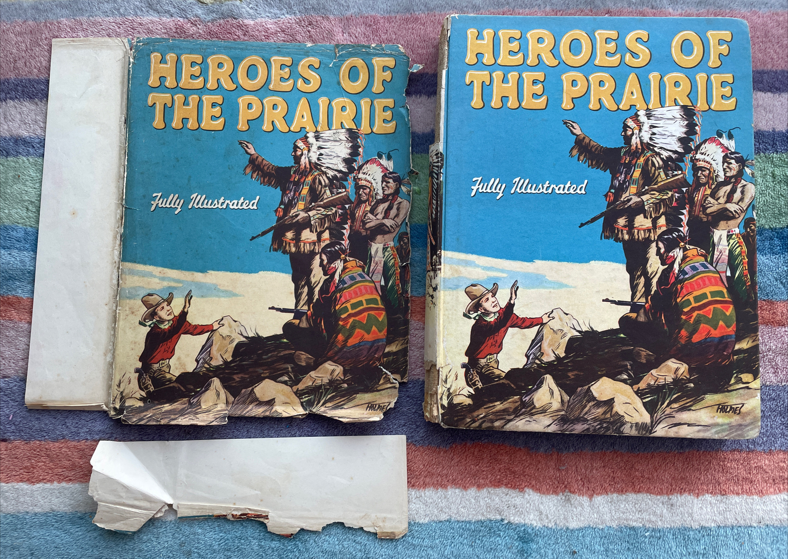 Heroes of the Prairie – Sunshine Press – 1938 Illustrated RARE Cowboys Western