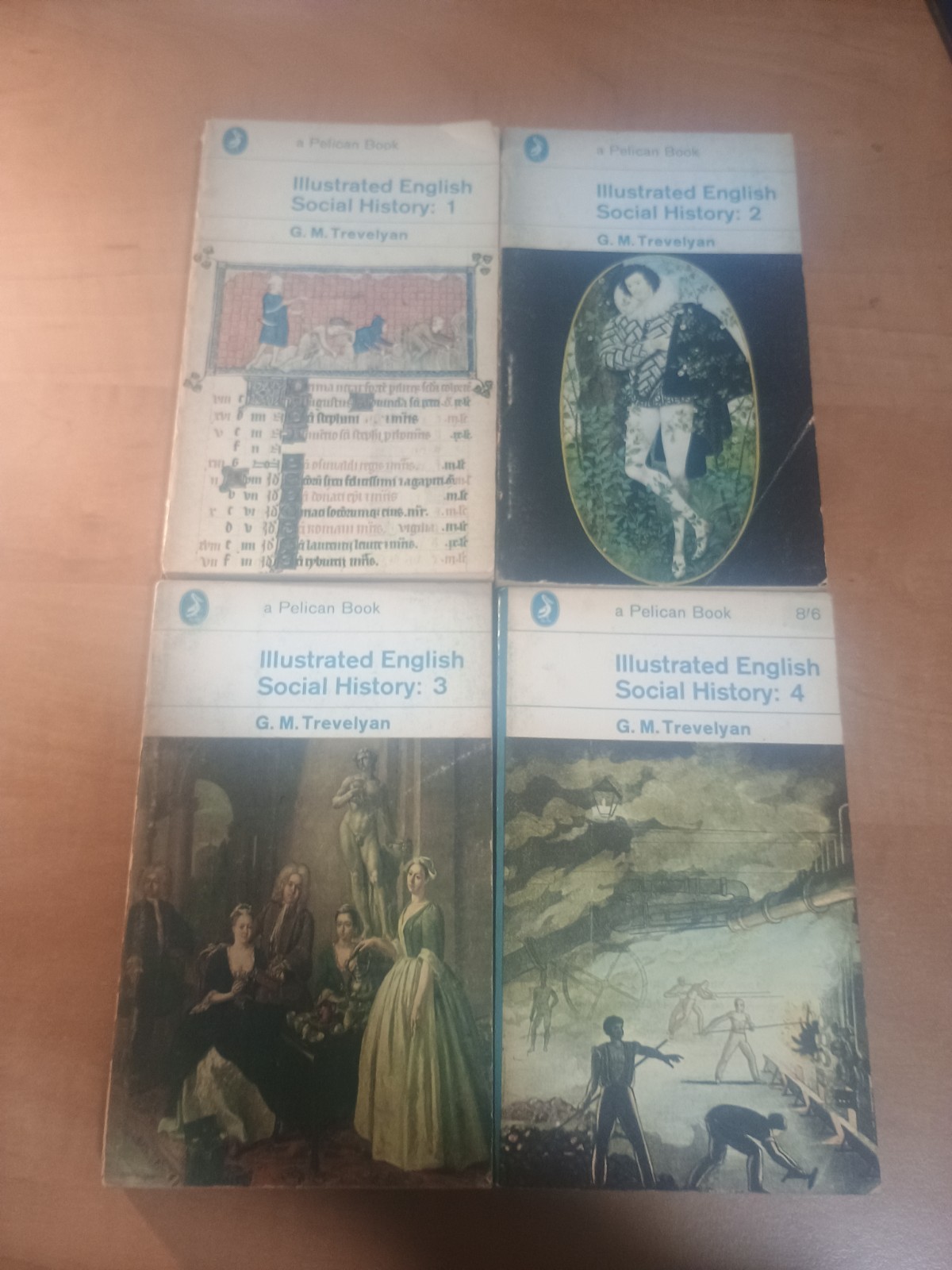 G.M. Trevelyan ILLUSTRATED ENGLISH SOCIAL HISTORY – 4 Book Set