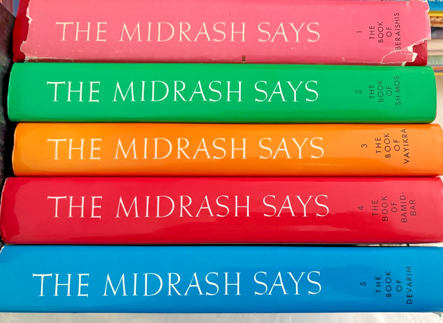 THE MIDRASH SAYS TORAH CHUMASH COMMENTARY RARE 5-BOOK ENGLISH SET! GENESIS MORE!
