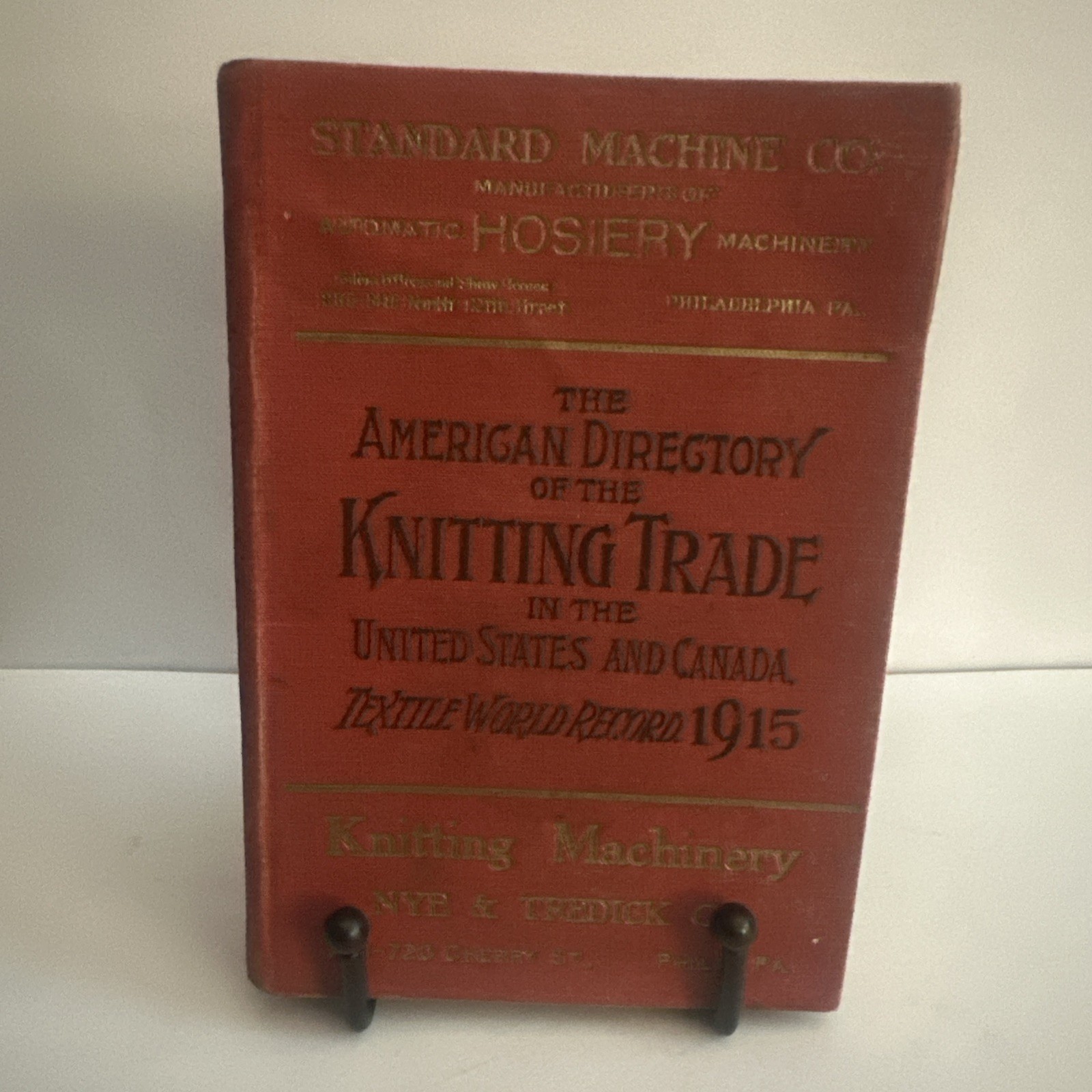 Antique 1915 AMERICAN DIRECTORY OF THE KNITTING TRADE Needlework & Textiles Book