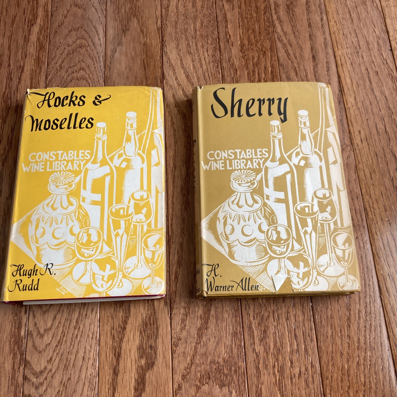 Hocks & Moselles By Rudd 1935. Sherry 1933 Constable’s Wine Library. Folding Map
