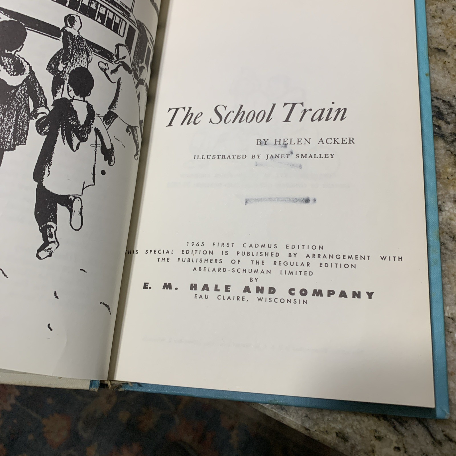 The School Train by Helen Acker – 1st Cadmus edition 1965. Illus. HC. VG