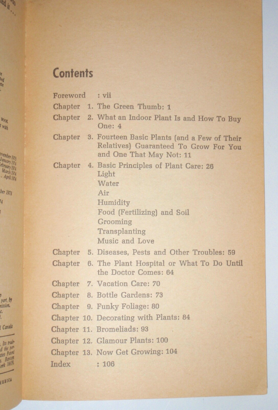Mother Earth’s Hassle Free Indoor Plant Book by Lynn & Joel Rapp 1975 Book Club