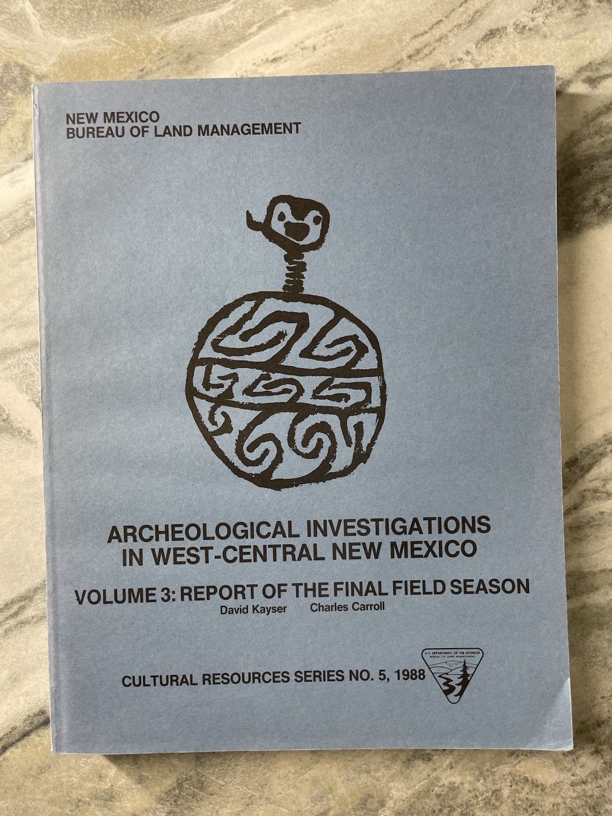 New Mexico BLM No. 5 1988 Vol. 3 Archeological Investigations Report Field Seaso