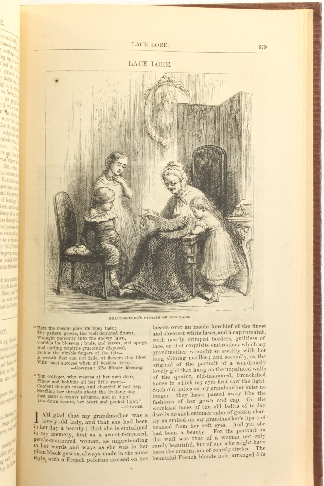 Antique Harper’s Magazine October 1876 Bound HC Lace Lore Far East Newark Utah