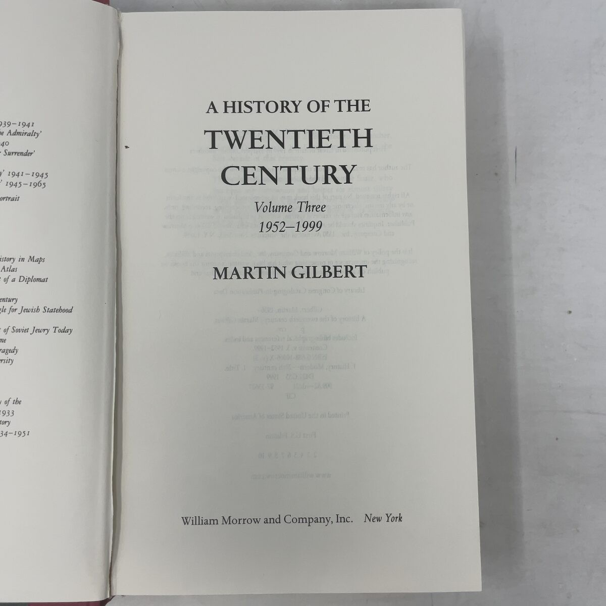 A History of the Twentieth Century by Martin Gilbert HC First Edition Like New