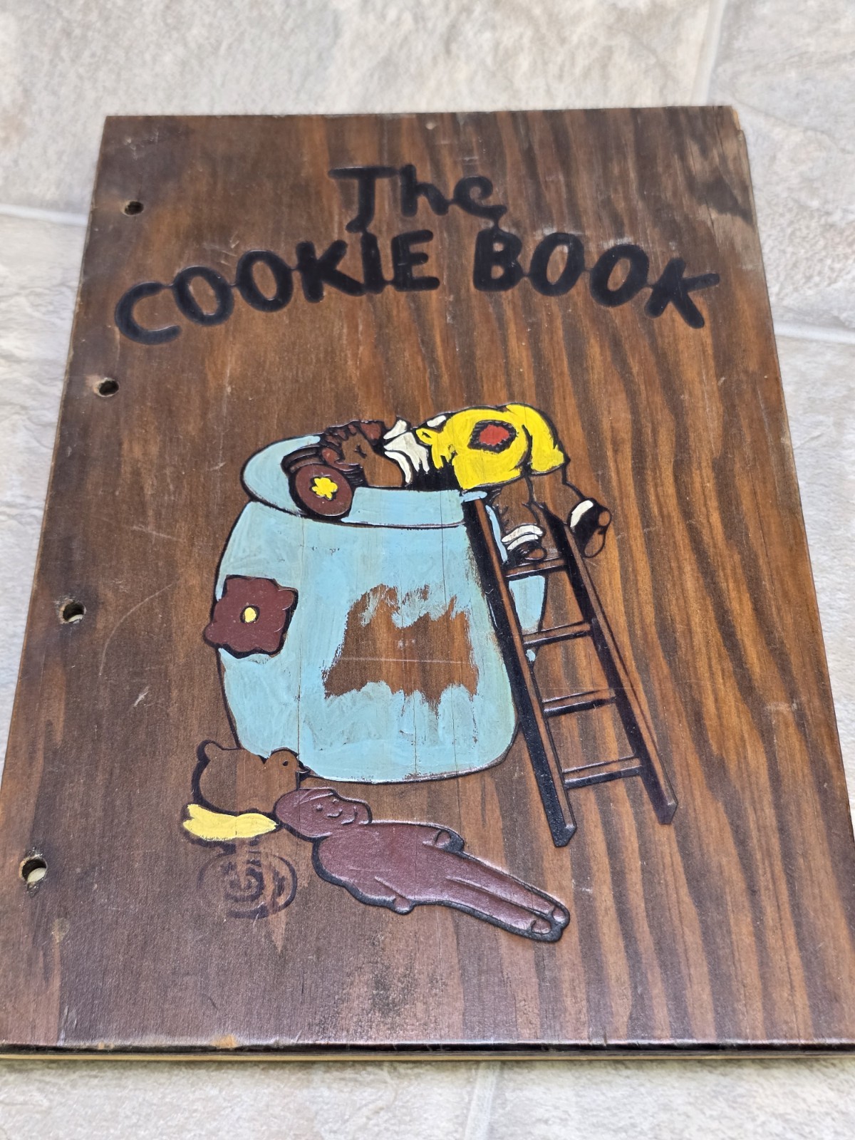 Vtg 1939 The Cookie Book By Nellie Watts Vol 2 No. 1 Art Wooden Cover