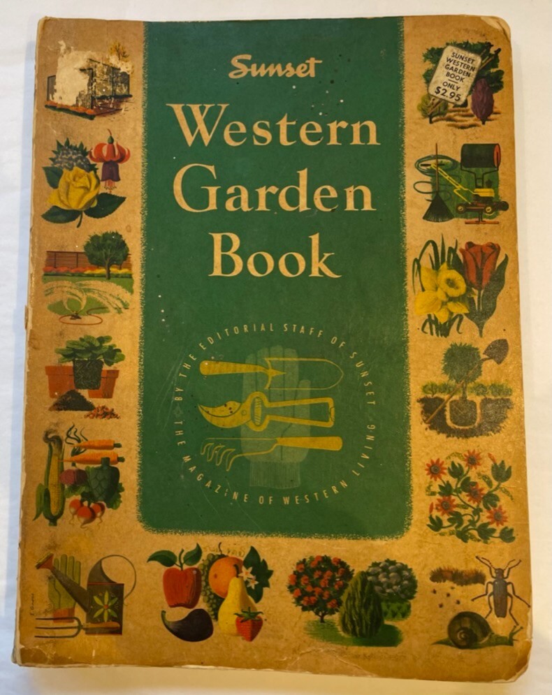 1954 Vintage Sunset Western Garden Book Spiral Ring Binding, 4th Print 1955