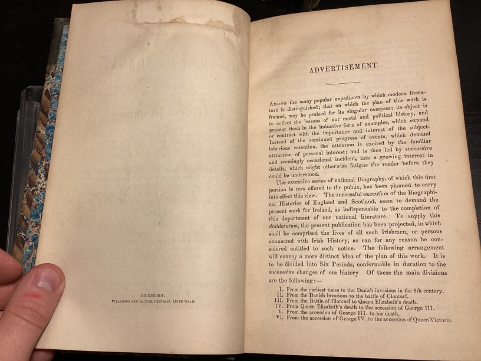 C. 1840s 6 Vols. A History Of Ireland In The Lives Of Irishmen – James Willis