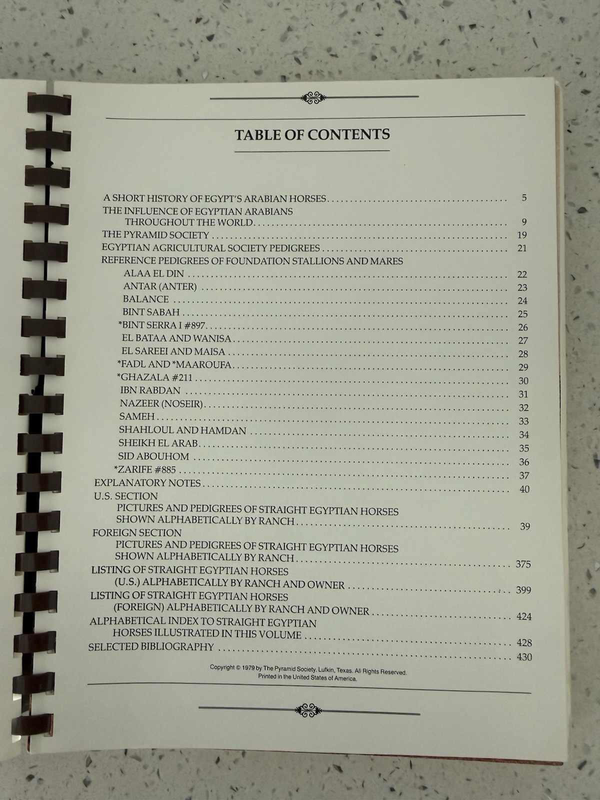 Reference Handbook of Straight Egyptian Arabian Horses, Vol. III Great Condition