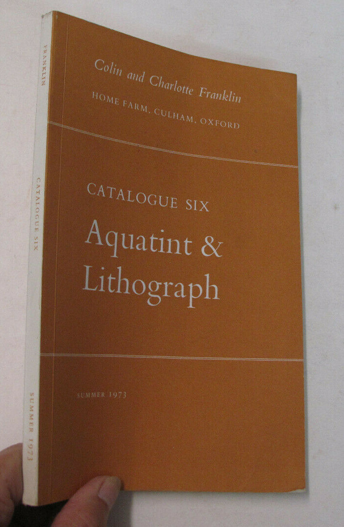 Franklin Bookseller Catalogues Illustration History Aquatint & Lithograph 1973