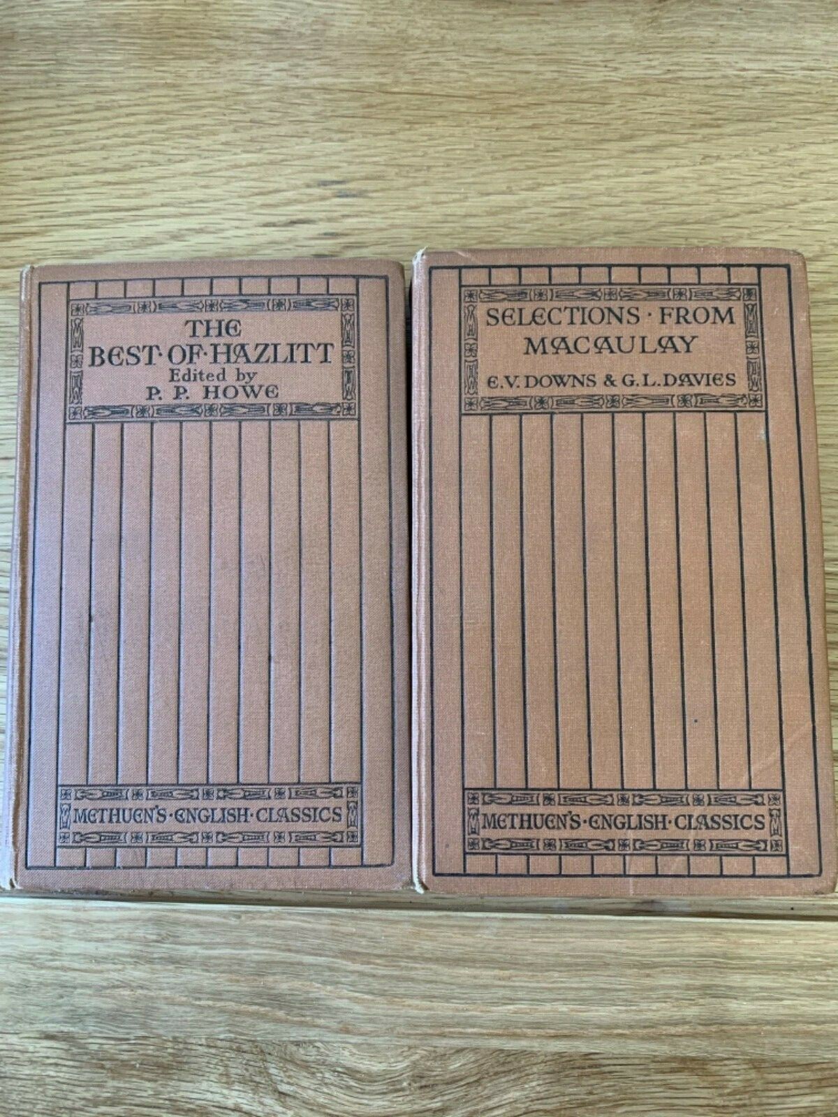 2 x Methuen & Co. Ltd, The Best Of Hazlitt & Selections From Macaulay, Both 1932