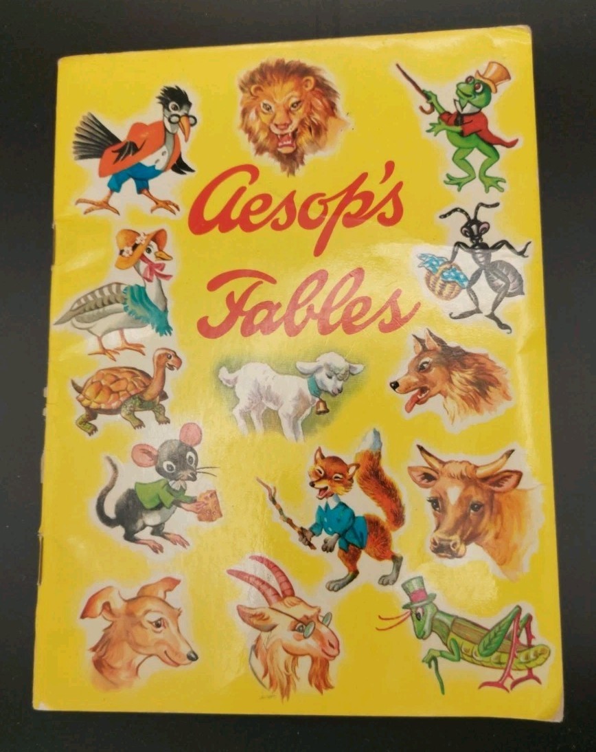 VTG Aesop’s Fables Paperback Book – Ideals Publishing Co. – 1956