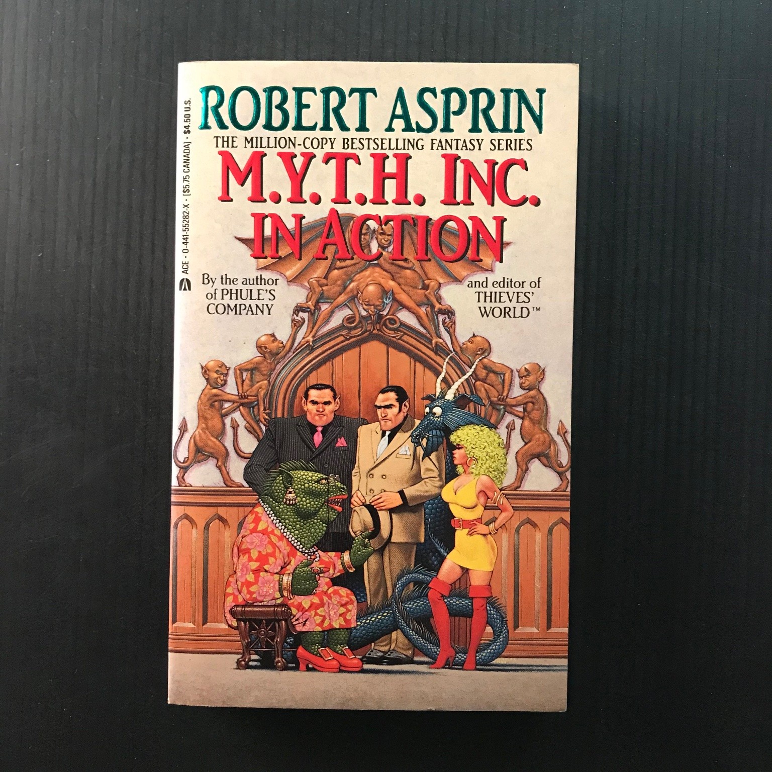 M.Y.T.H. Inc. In Action Robert Asprin Ace 1991 Fantasy Adventure Velez Cover
