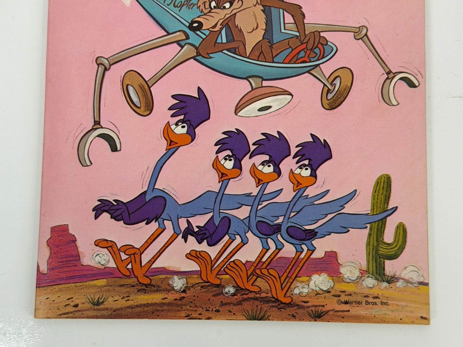 Road Runner The Spycopter Chase Wile E Coyote Whitman 1980 Coloring Book 1052-89