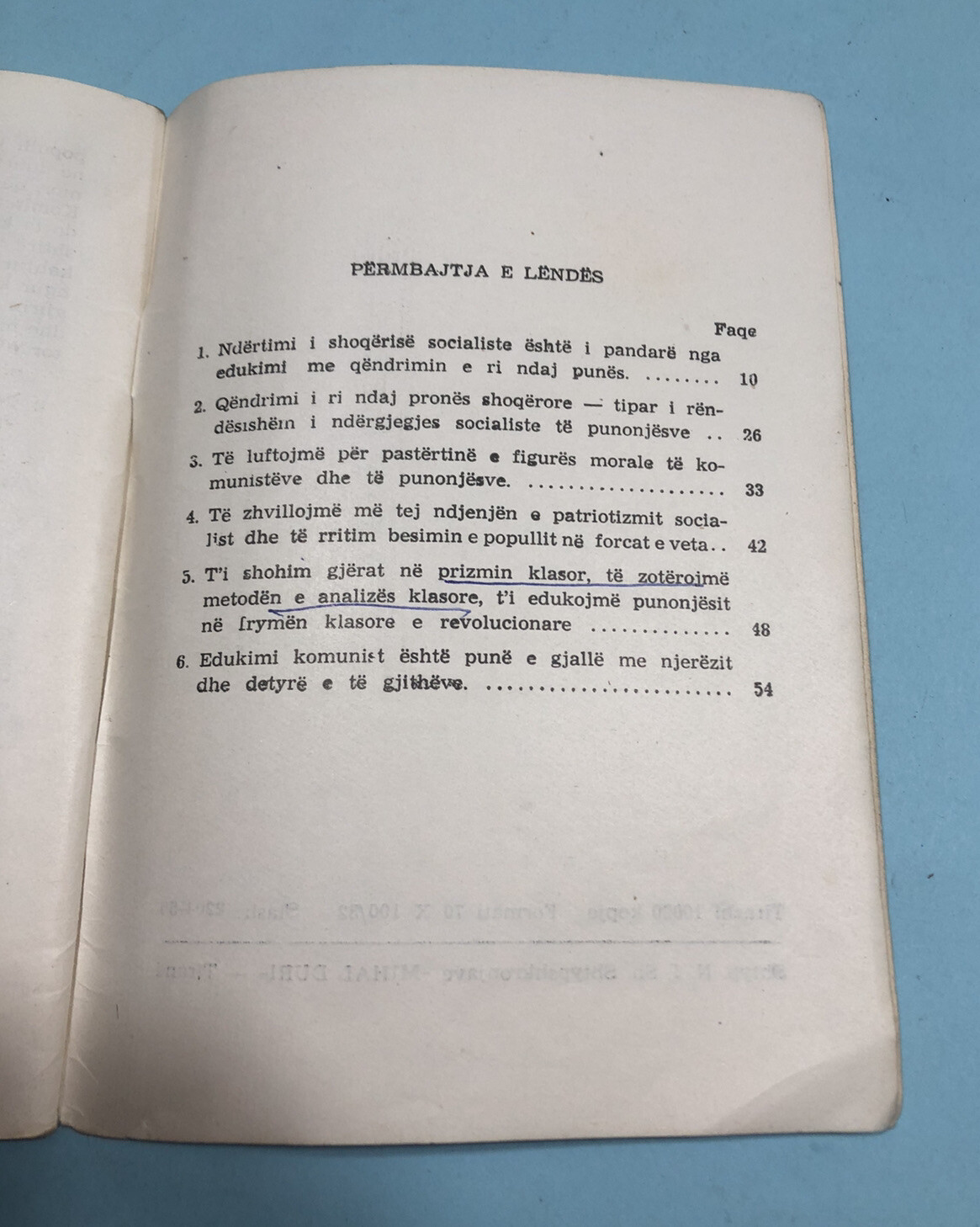 OLD ALBANIA BOOK RAMIZ ALIA-RAPORT MBI FORCIMIN PPSH-1964-COMUNISM TIME-54 PAGES
