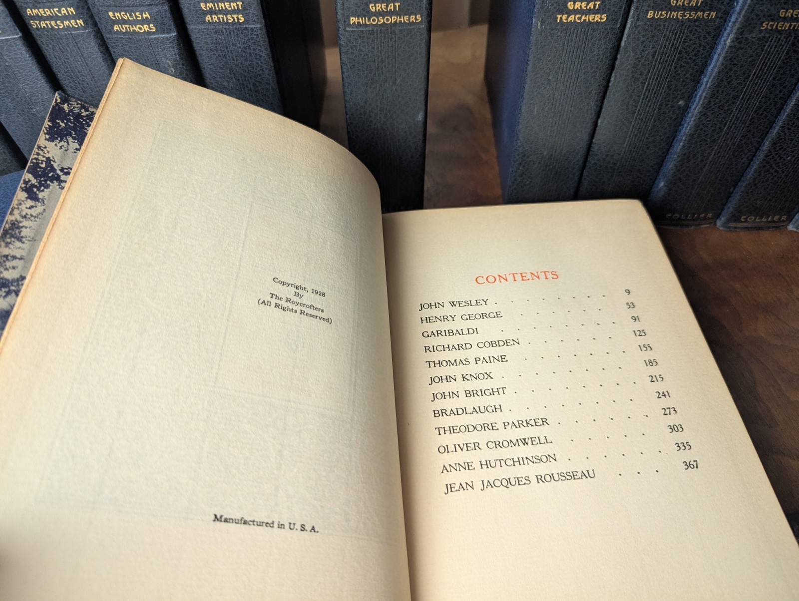 LITTLE JOURNEYS Elbert Hubbard Complete Book Set Lot Of 14 & Guide Leather 1928