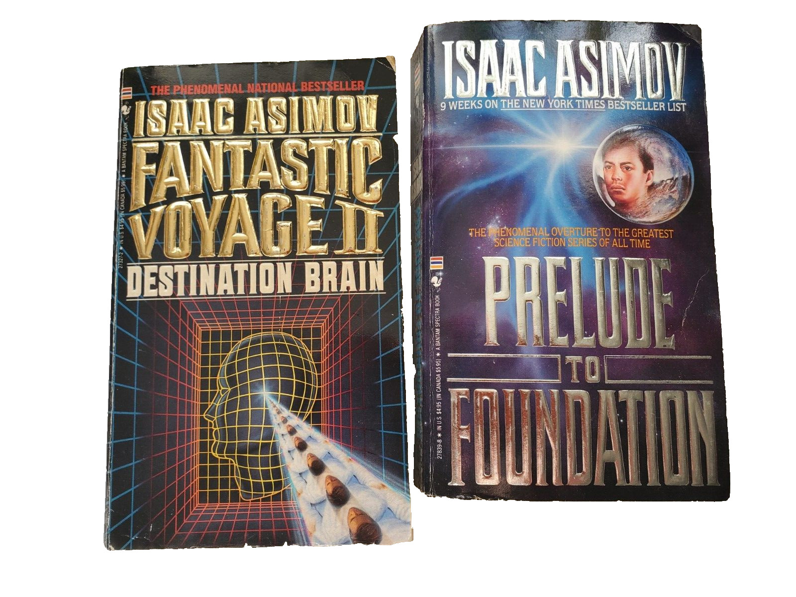 2 Isaac Asimov Bantam Spectra pbs-Prelude to Foundation/Fantastic voyage 2