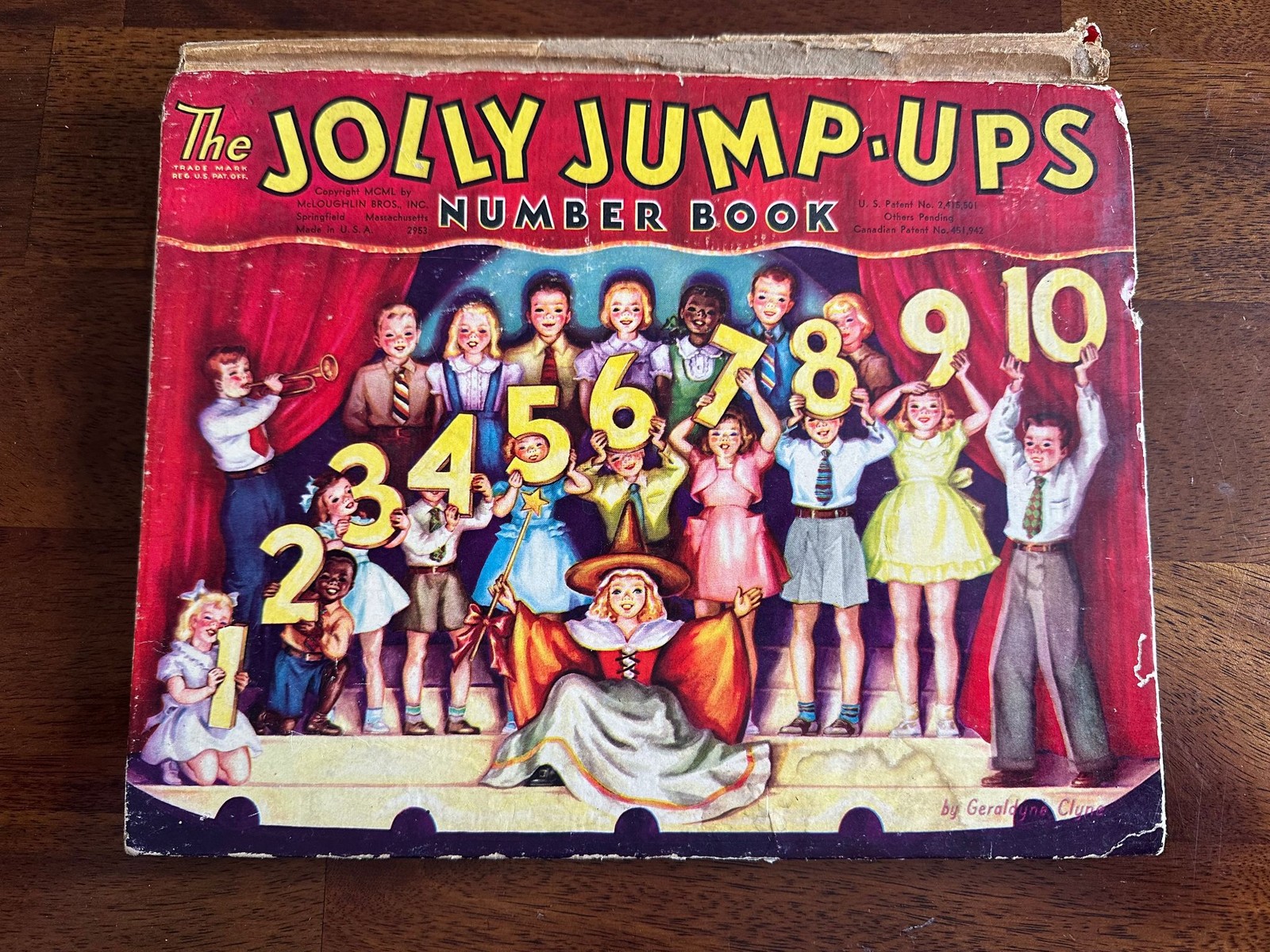 McLoughlin Jolly Jump-Ups Number Book Vintage Childrens Counting Board Book Red