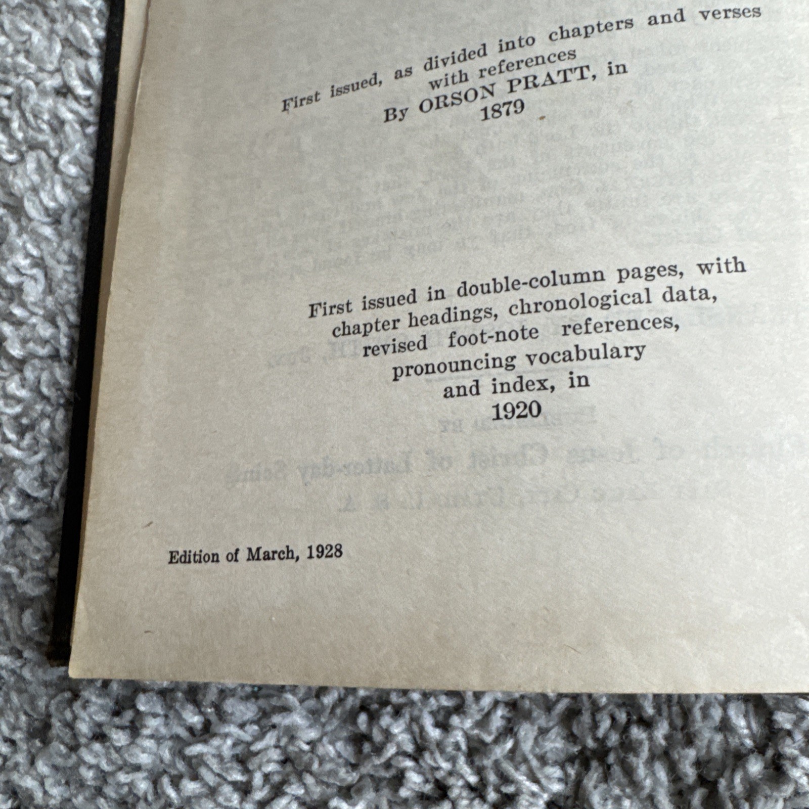 1928 Book of Mormon Hard Cover March Edition Latter Day Saints