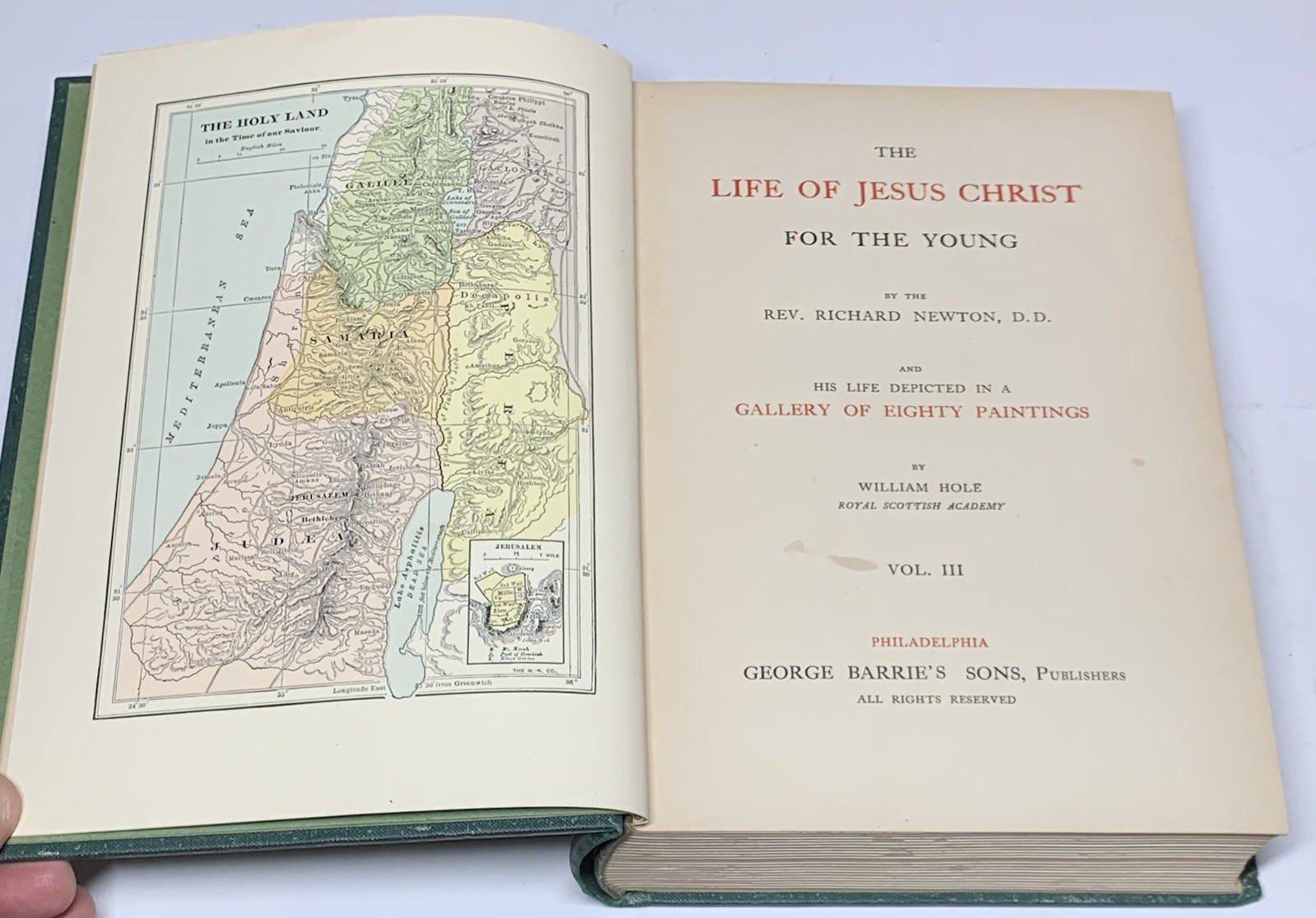 The Life Of Jesus Christ For The Young Vol. 1-4 Set Rev. Newton 1913 Illustrated