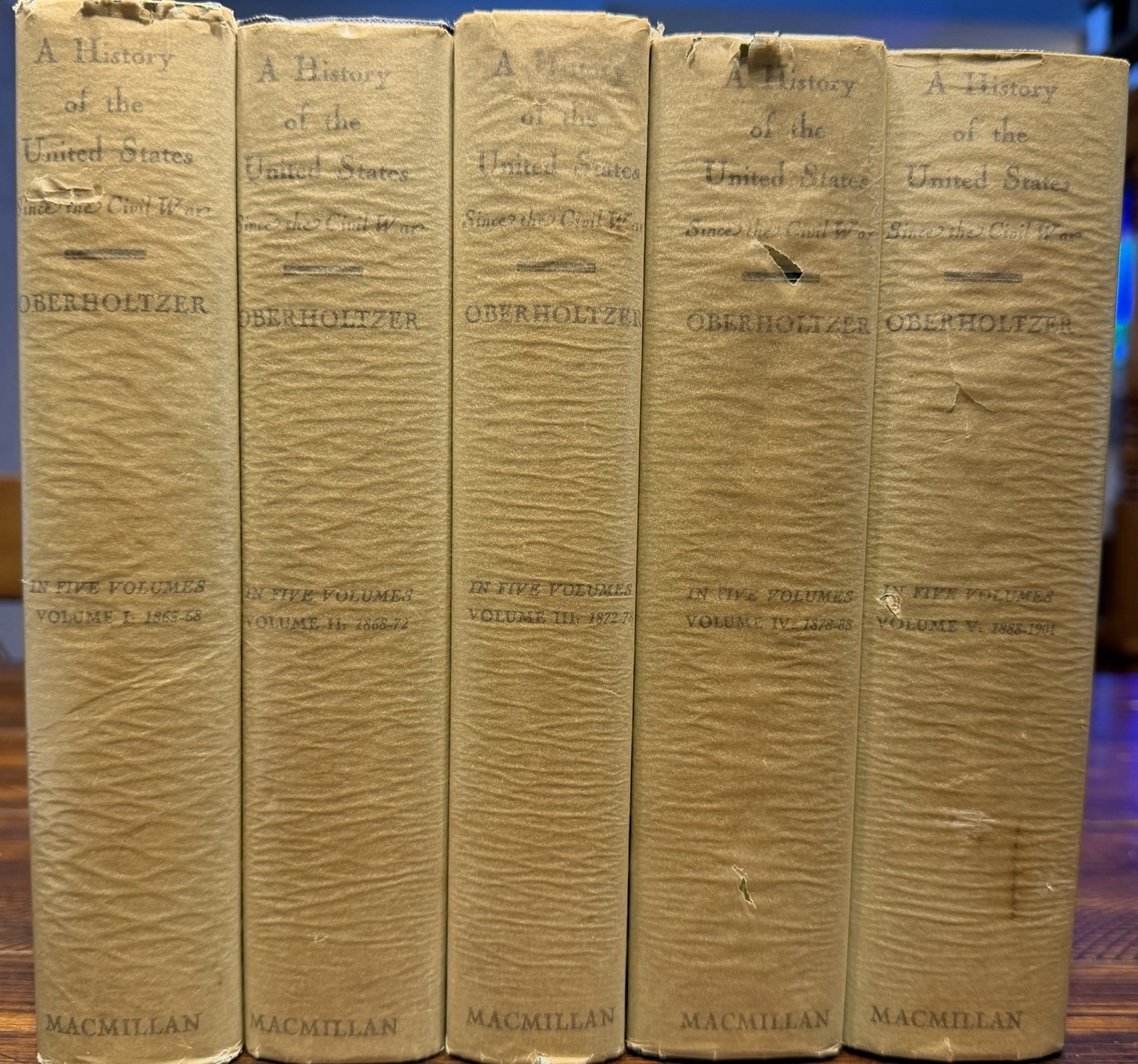 Ellis Paxson Oberholtzer History of the United States Since the Civil War 5 Vol