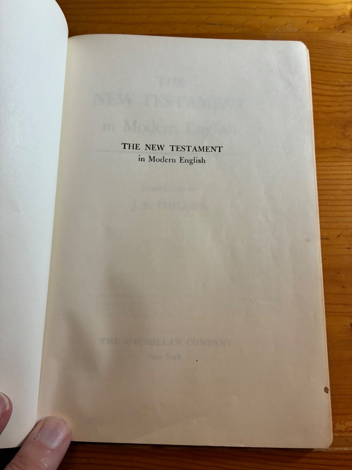 J B Phillips New Testament in Modern English, LEATHER, 1966, NICE Bible