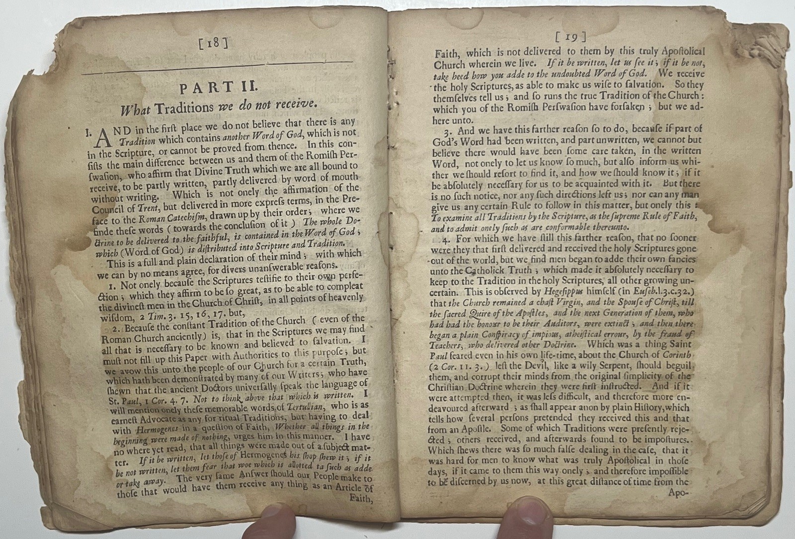 1680 PATRICK DISCOURSE ABOUT TRADITION ANGLICAN ANTI CATHOLIC TRACT RARE QUARTO