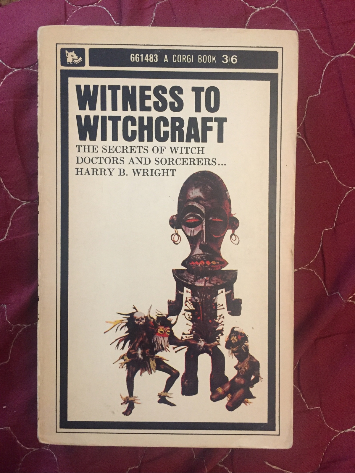 Occult Vintage Pb, Witness To Witchcraft, Wright, British Corgi GG1483, 1964, VG