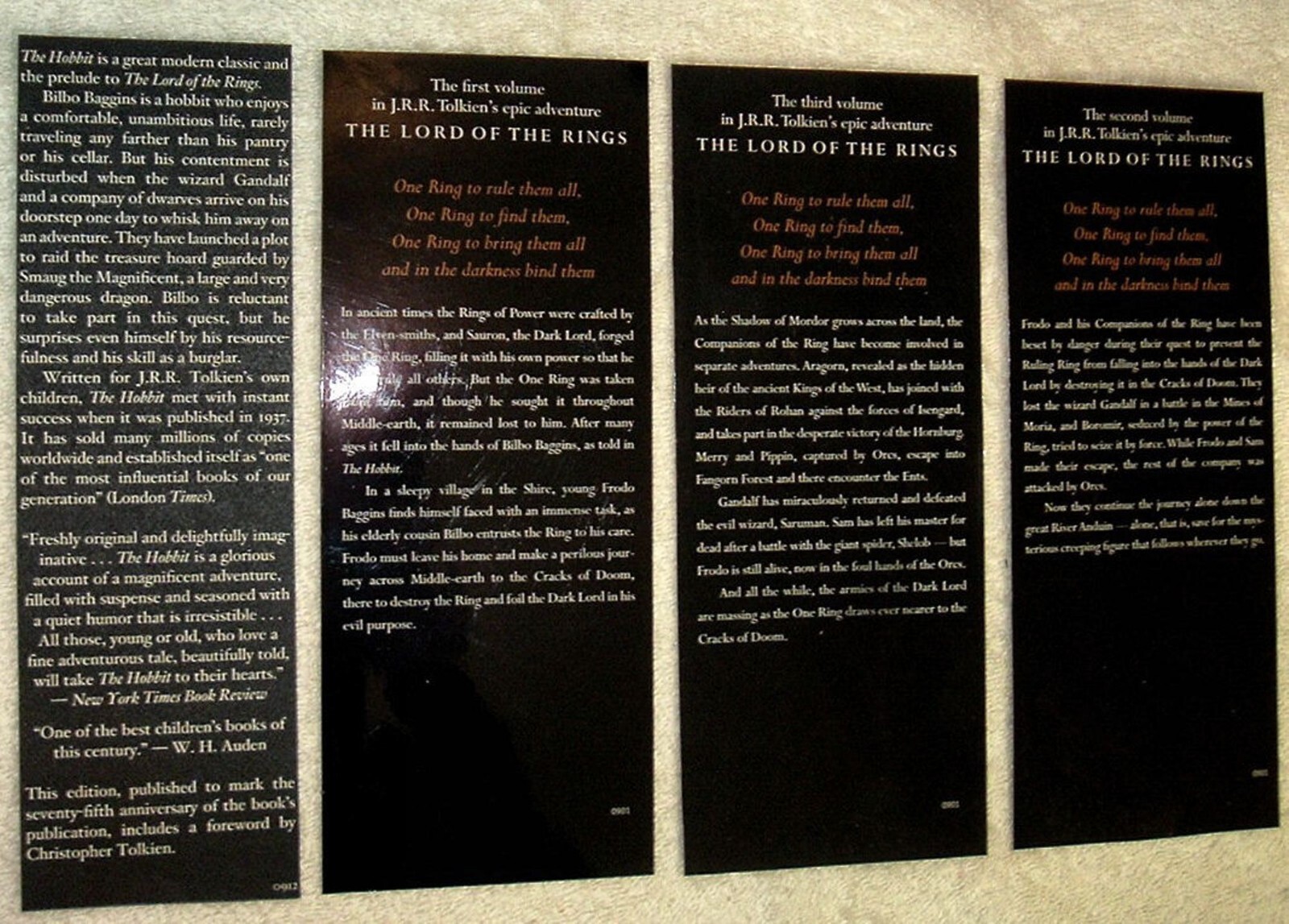 The LORD Of The RINGS Trilogy and The Hobbit by JRR Tolkien Custom Slipcase& DJs